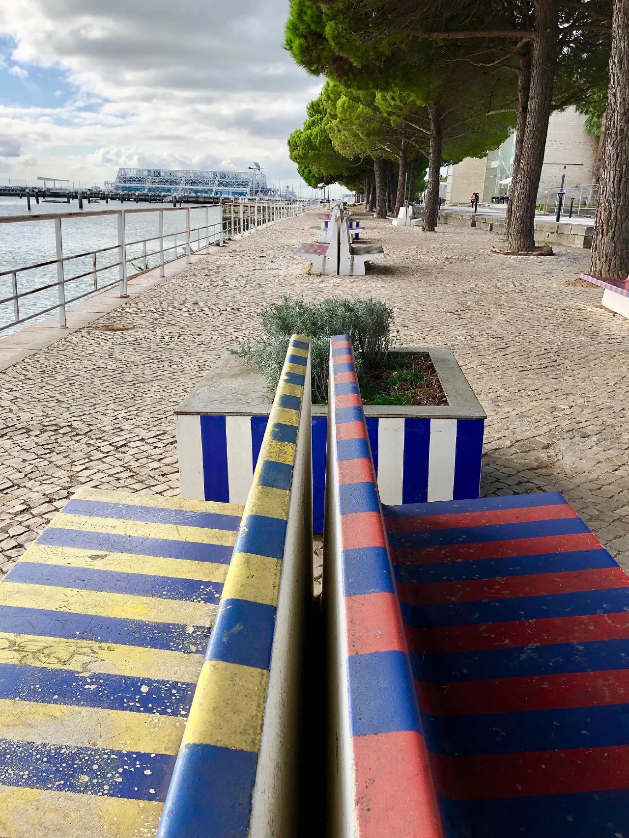 Waterfront promenade and marina at Parque das Nações.