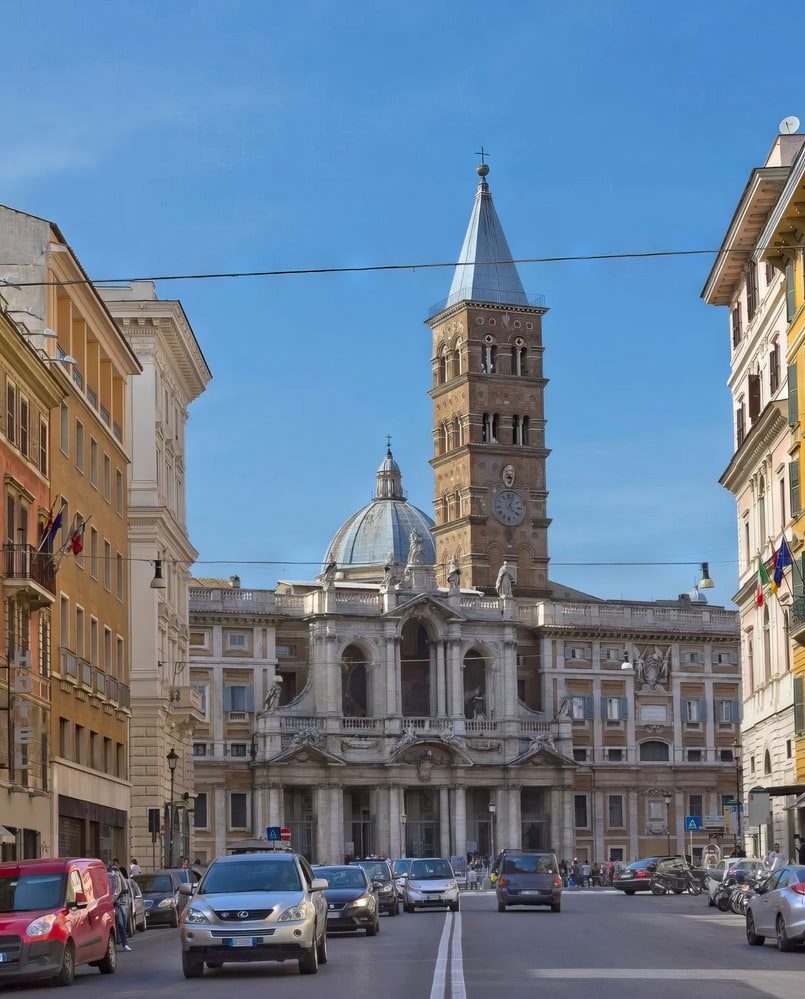 Santa Maria Maggiore near the hotel streets southwest of Termini.
