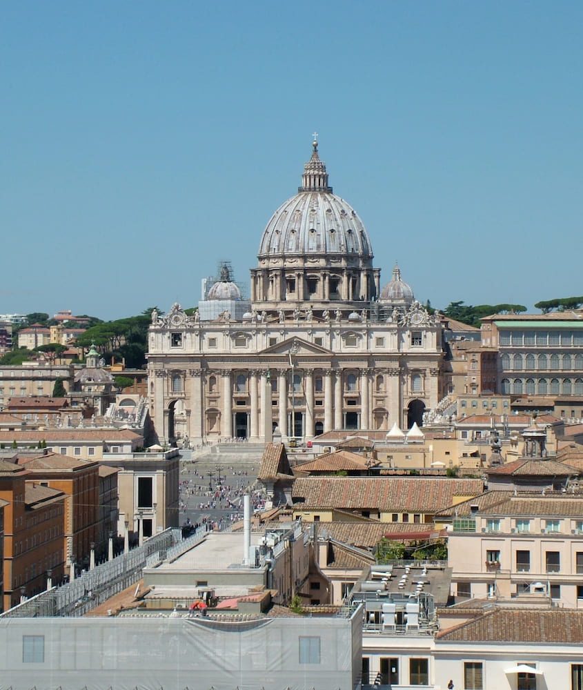 St Peter’s dome above the roofs of Borgo.