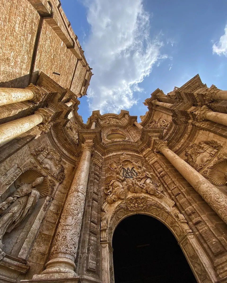 A Baroque doorway in Valencia's historic centre, Ciutat Vella