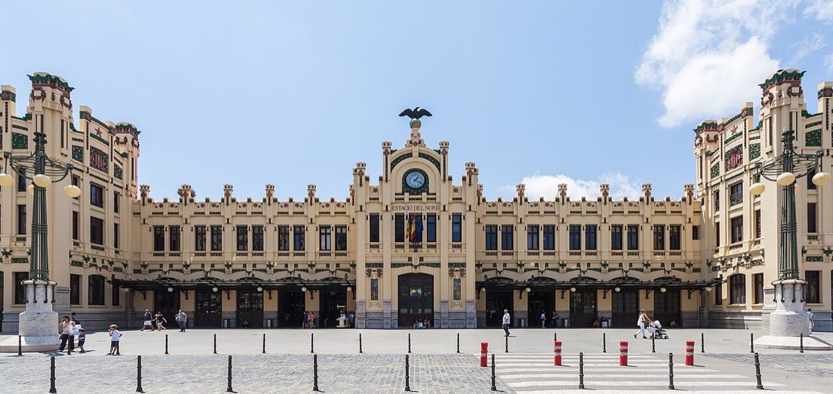 The Modernist façade of Valencia's Estació del Nord