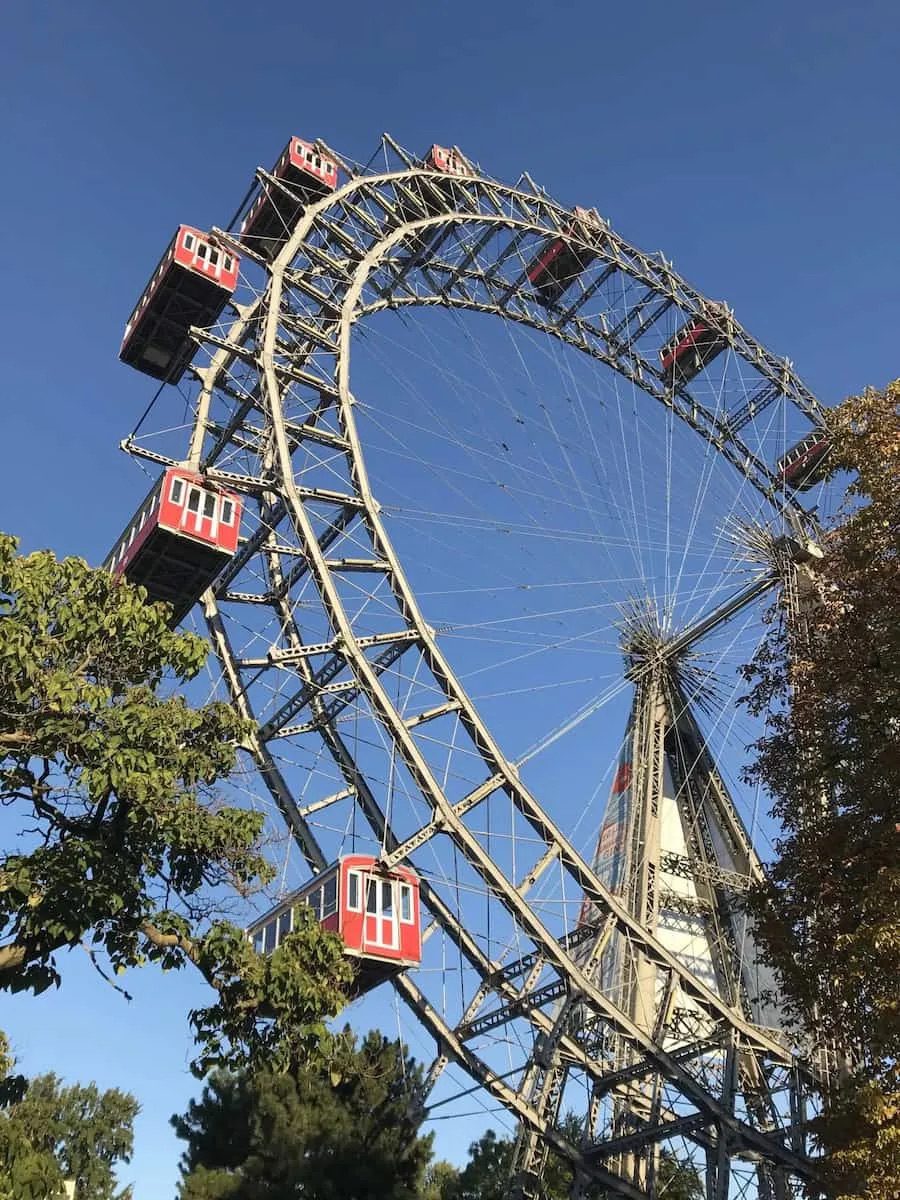 The Wiener Riesenrad, the historic Prater Ferris wheel, in the second district